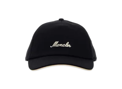 MONCLER Logo Cotton Baseball Cap "Black"