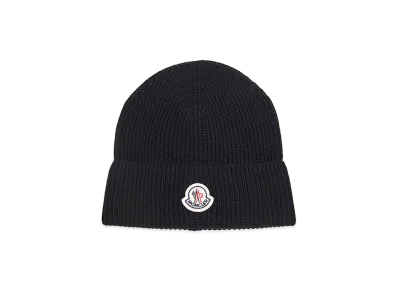 MONCLER Logo Patch Beanie "Black"