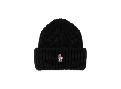 MONCLER Logo Patch Beanie "Black"