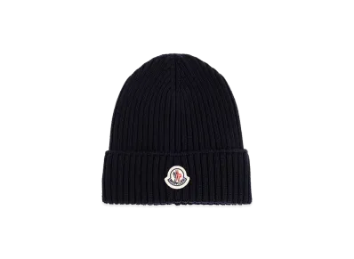 MONCLER Kids Beanie Hat "Dark Blue"