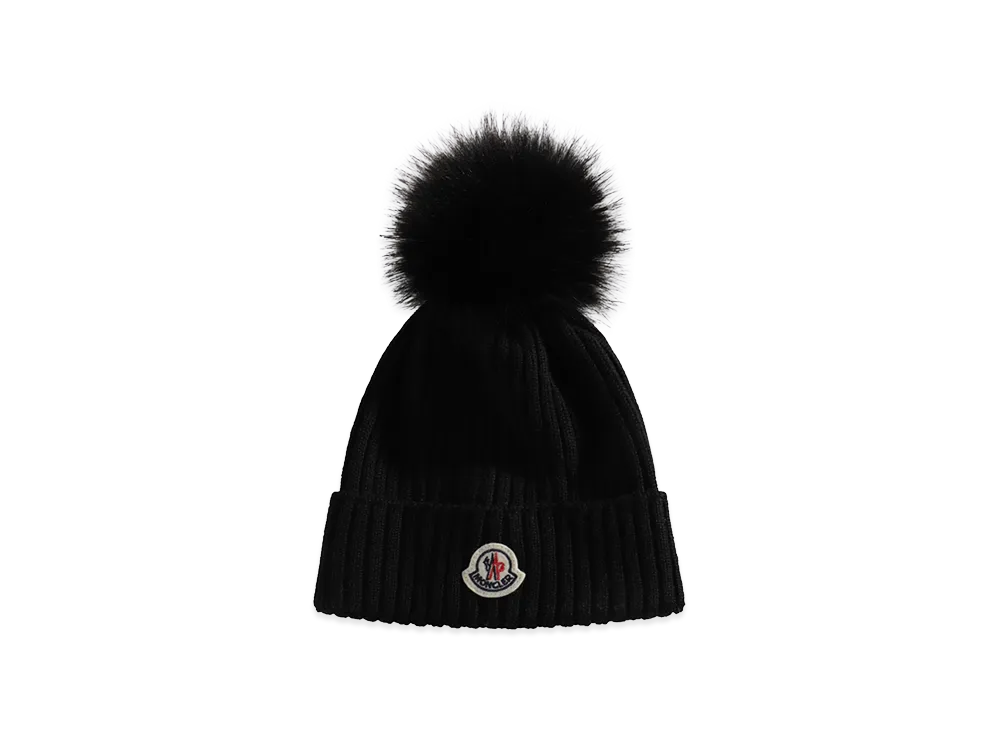 MONCLER Logo Patch Beanie 