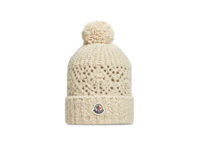 ☆MONCLER☆モンクレール☆キッズLサイズ☆アイボリー☆ビーニー ☆MONCLER☆モンクレール☆キッズLサイズ☆アイボリー☆ビーニー