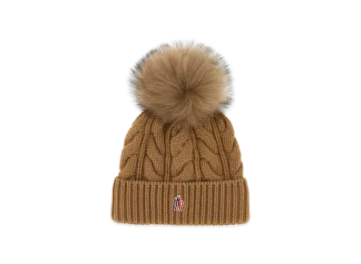 MONCLER Women's Pompon Beanie "Beige"
