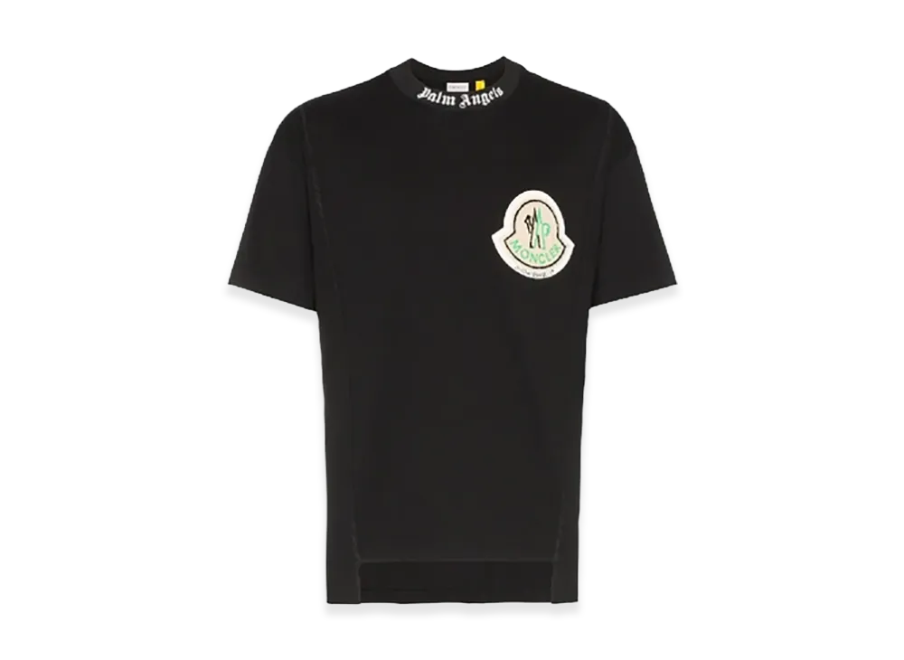 モンクレール × パームエンジェルス ロゴ Tシャツ "ブラック"