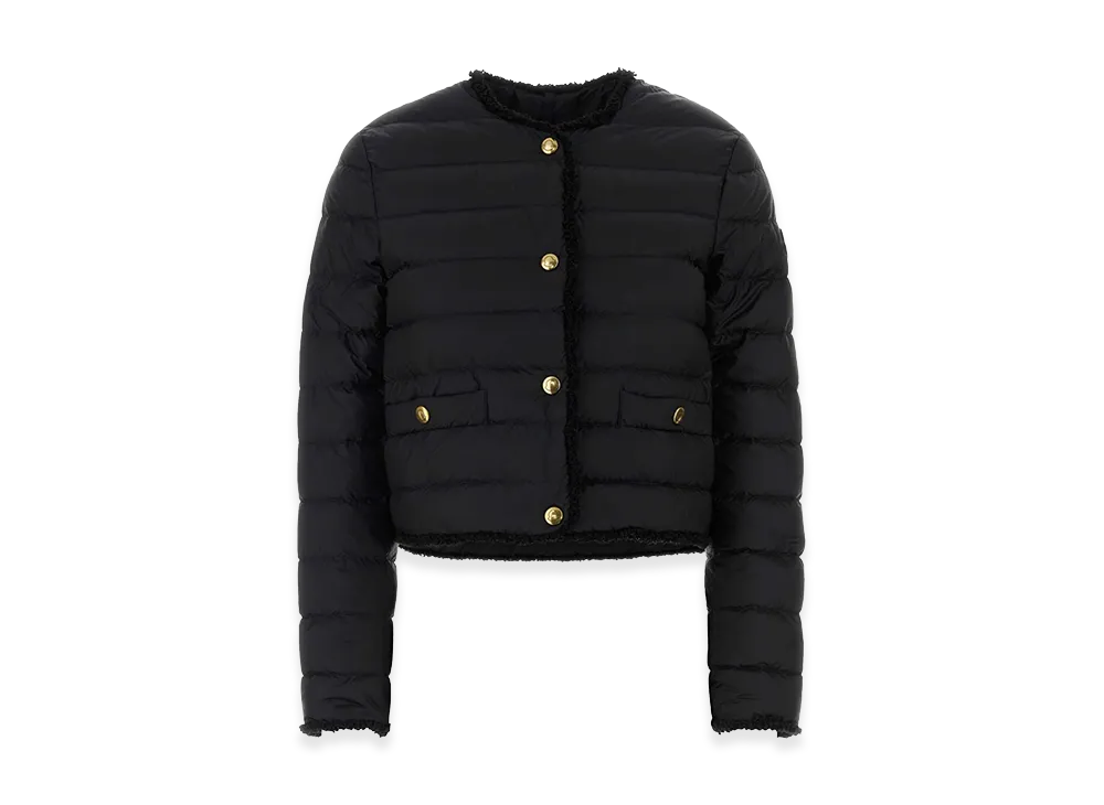 MONCLER Women's Nylon Fleurs Down Jacket "Black"