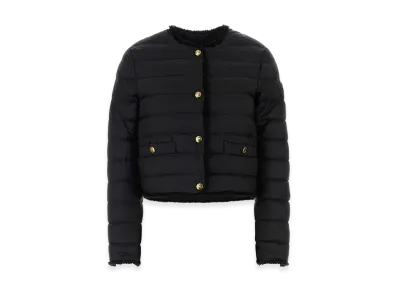 MONCLER Women's Nylon Fleurs Down Jacket "Black"
