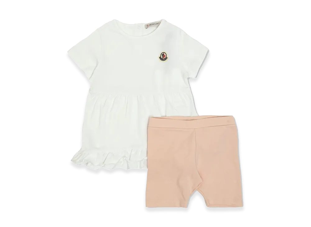 MONCLER Kids T-Shirt With Shorts Set "White/Beige"