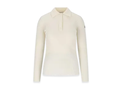 MONCLER Women's Logo Ribbed Top "White"
