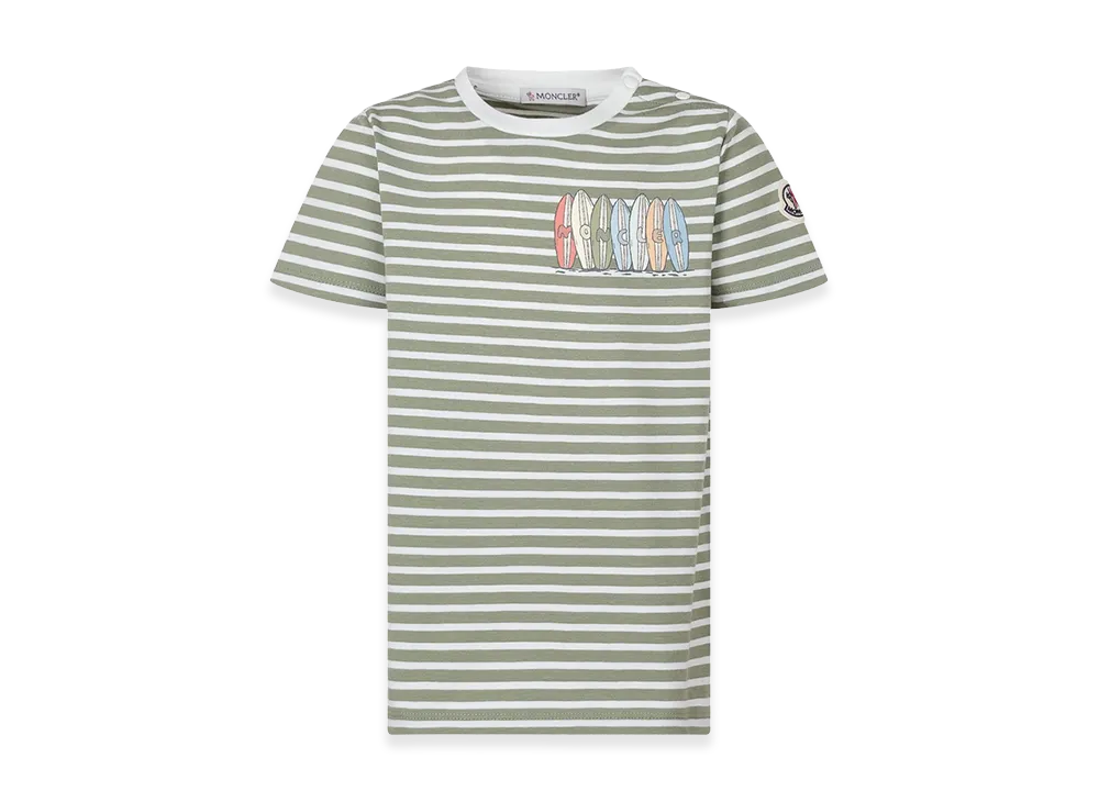 MONCLER Kids T-Shirt "Green/White"