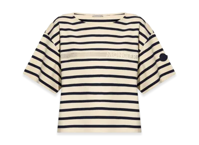 MONCLER Women's T-Shirt "Neutrals/Blue"