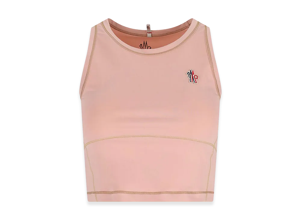 MONCLER Women's Tank Top Logo "Pink"