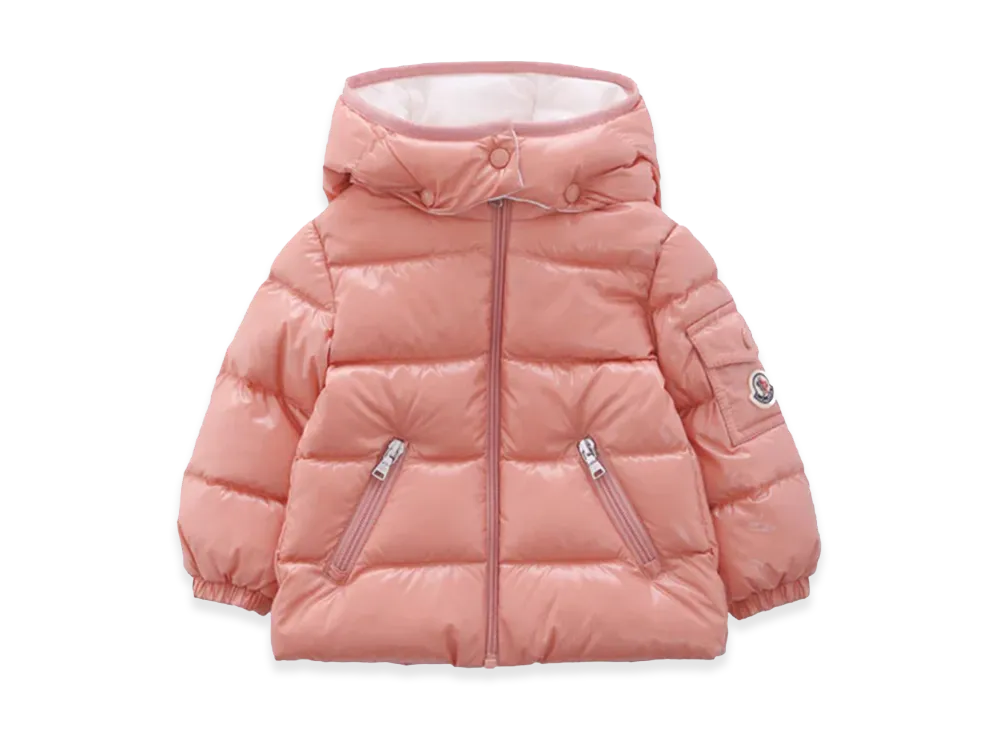 MONCLER Kids Jacket With Logo And Hood "Pink"