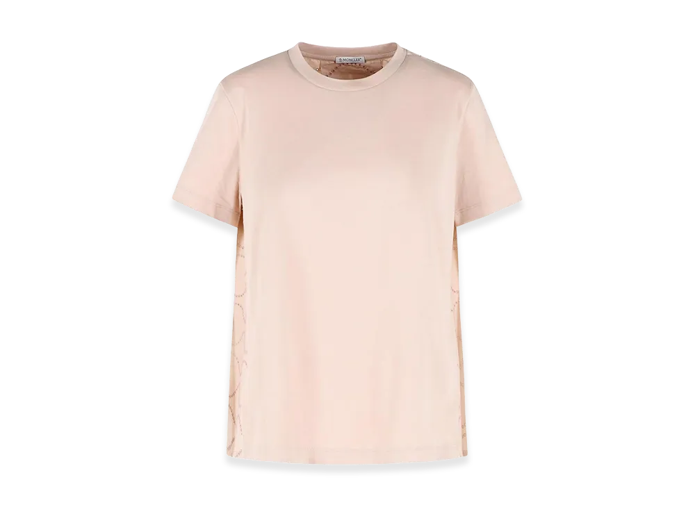 MONCLER Women's Cotton T-Shirt "Nude/Neutrals/Pink"