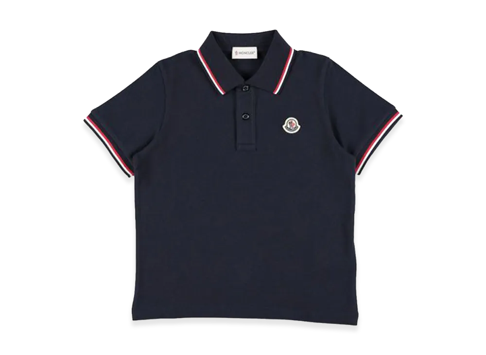 MONCLER Kids Polo With Logo "Blue"