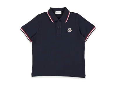 MONCLER Kids Polo With Logo "Blue"