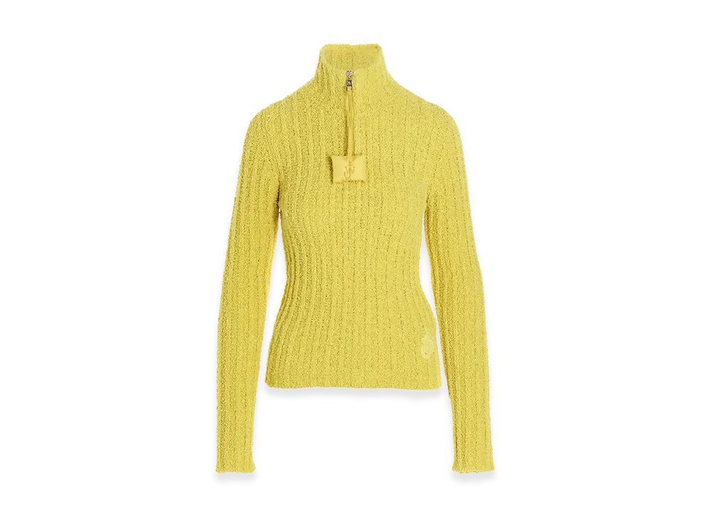 MONCLER Women's Ribbed Cotton Turtleneck "Yellow"