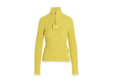 MONCLER Women's Ribbed Cotton Turtleneck "Yellow"