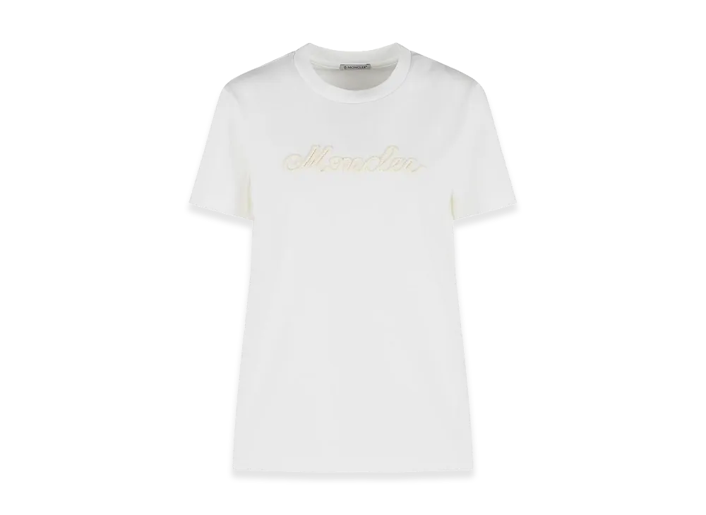 MONCLER Women's Cotton T-Shirt "Cream/White"
