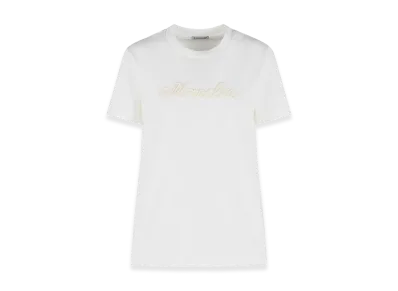 MONCLER Women's Cotton T-Shirt "Cream/White"