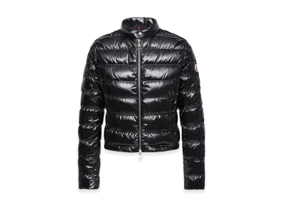 MONCLER Women's Papillon Short Down Jacket With Glossy Finish "Black"
