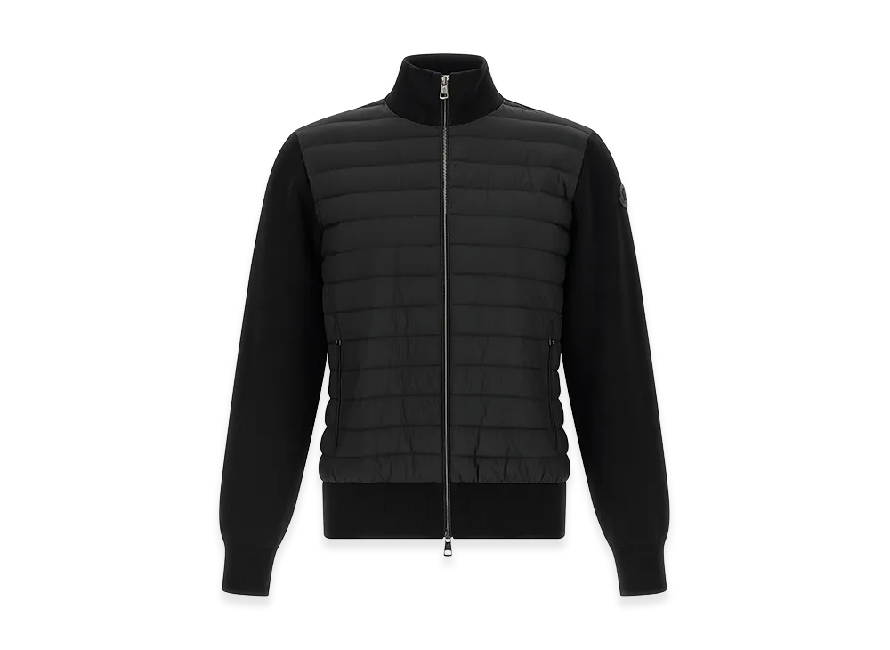 MONCLER Knit And Nylon Jacket "Black"