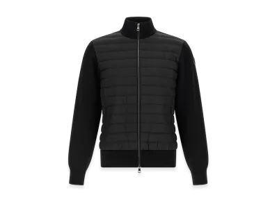 MONCLER Knit And Nylon Jacket "Black"