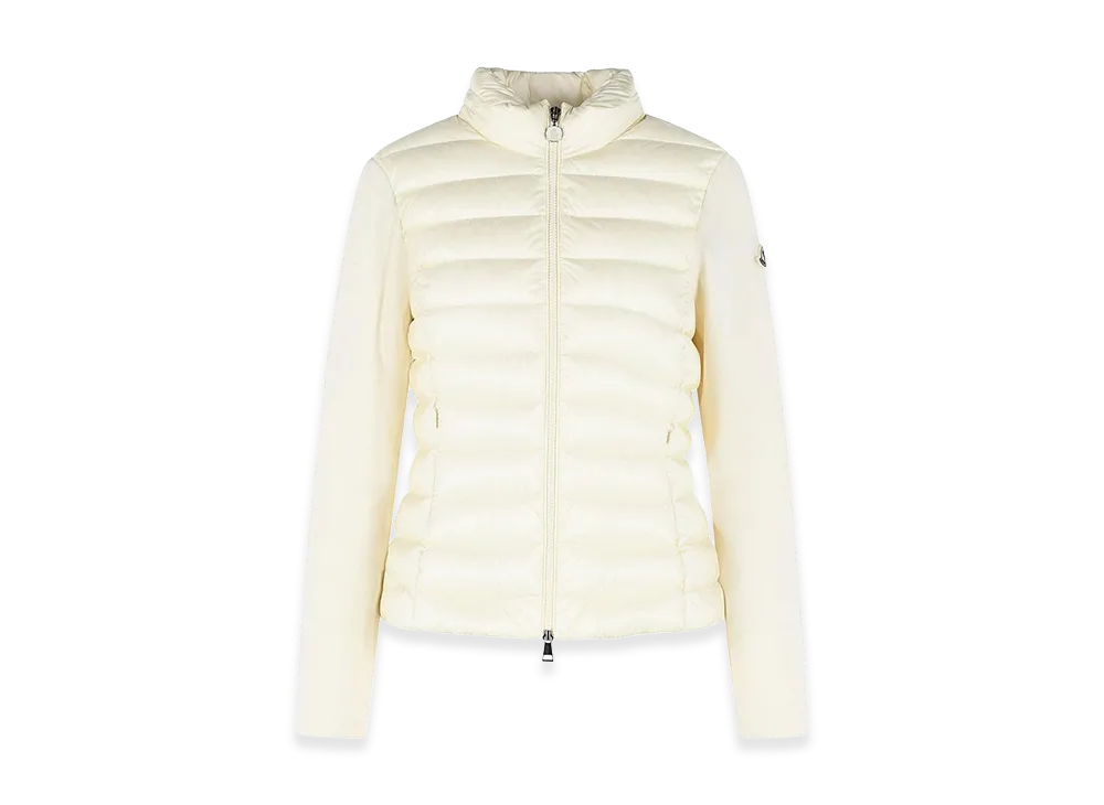 MONCLER Women's Padded Virgin Wool Cardigan "White"