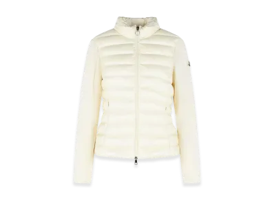 MONCLER Women's Padded Virgin Wool Cardigan "White"