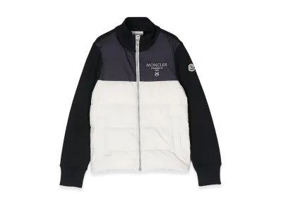 MONCLER Zip Up Cardigan "Black/White"