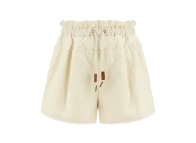 MONCLER Women's Drawstring-Waist Shorts "Beige"