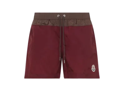 MONCLER Polyamide Swim Shorts "Bordeaux"