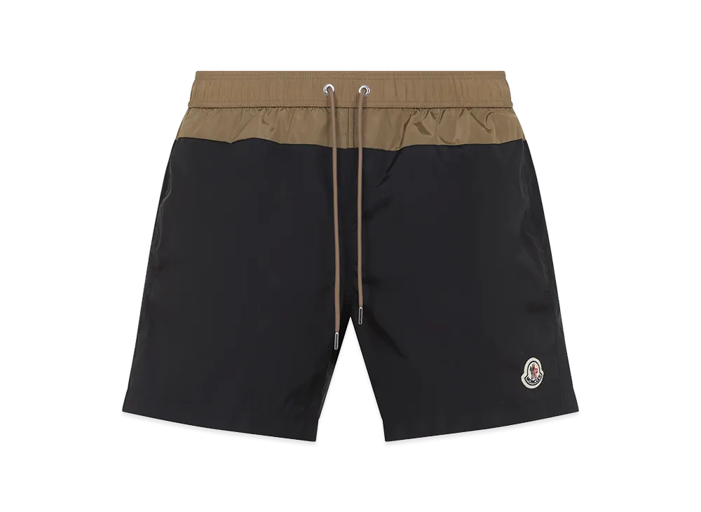 MONCLER Polyamide Swim Shorts "Black/Beige"