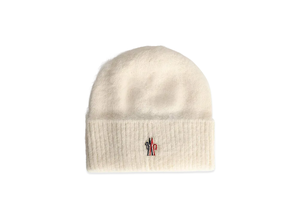 MONCLER Women's Tricot Beanie In Alpaca And Wool "White/Ivory"