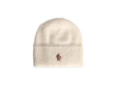 MONCLER Women's Tricot Beanie In Alpaca And Wool "White/Ivory"