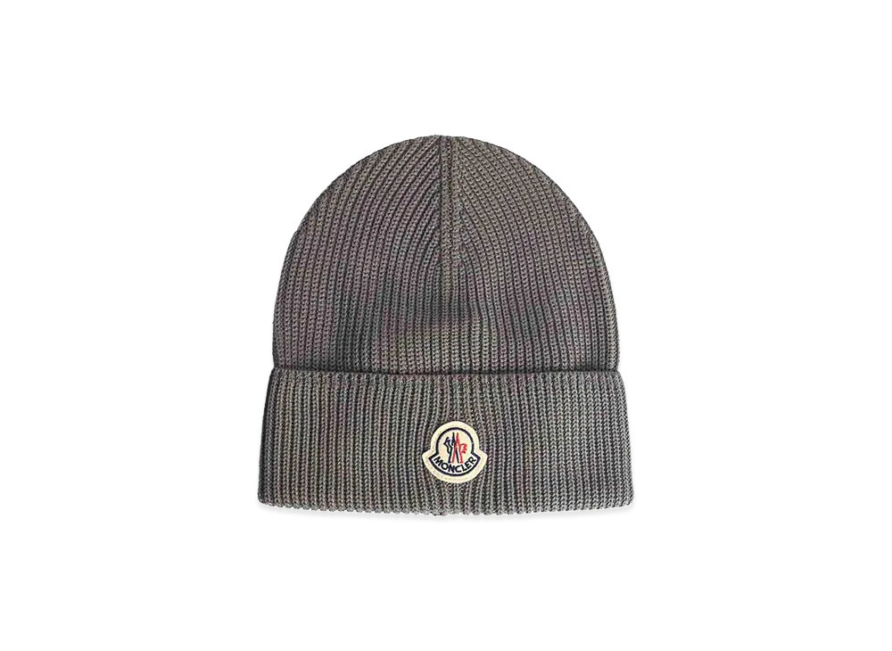 MONCLER Tricot Cotton Beanie "Gray"