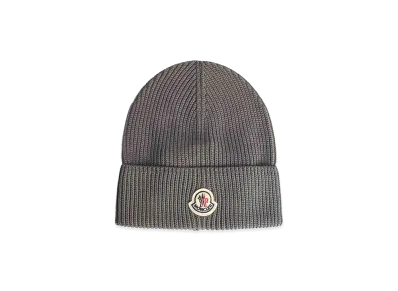 MONCLER Tricot Cotton Beanie "Gray"