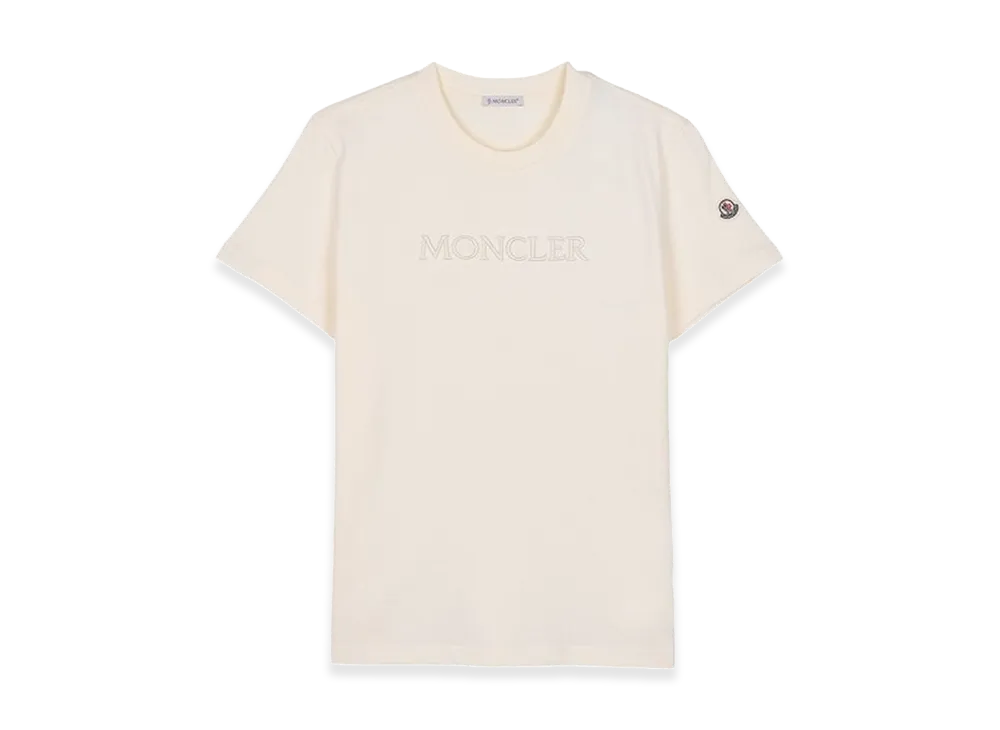 MONCLER Women's Embroidered Logo T-Shirt "White"