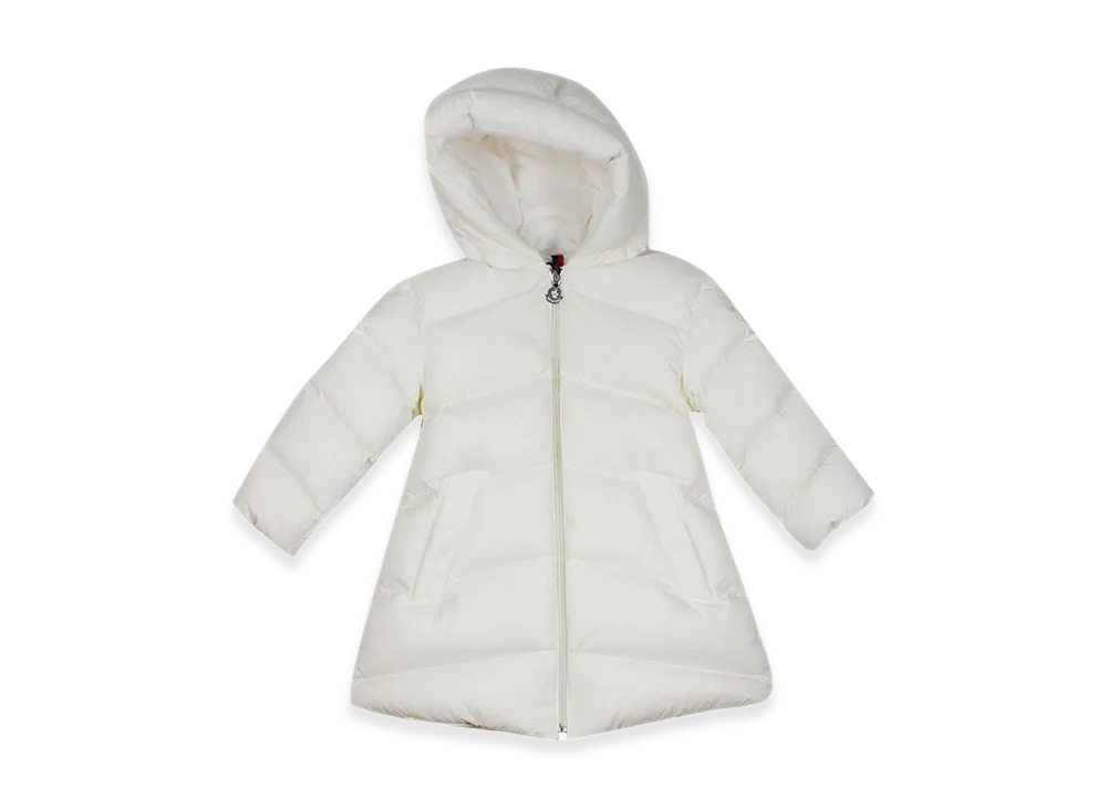 MONCLER Kids Tech Fabric Coat "White"