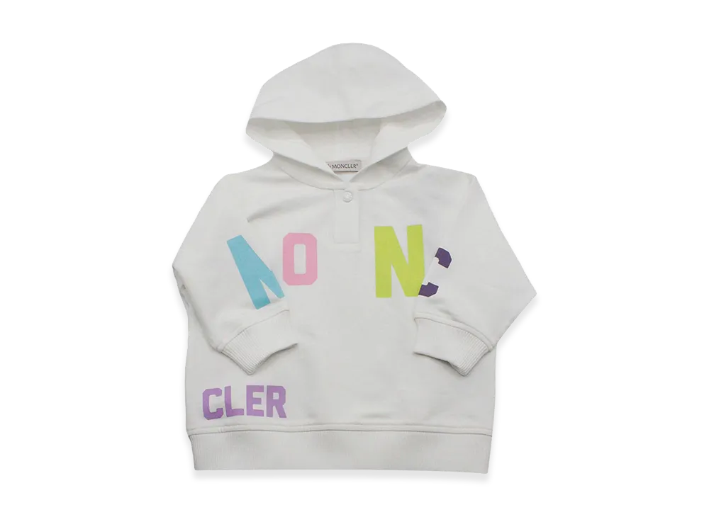 MONCLER Kids Tech Fabric Sweatshirt "White"