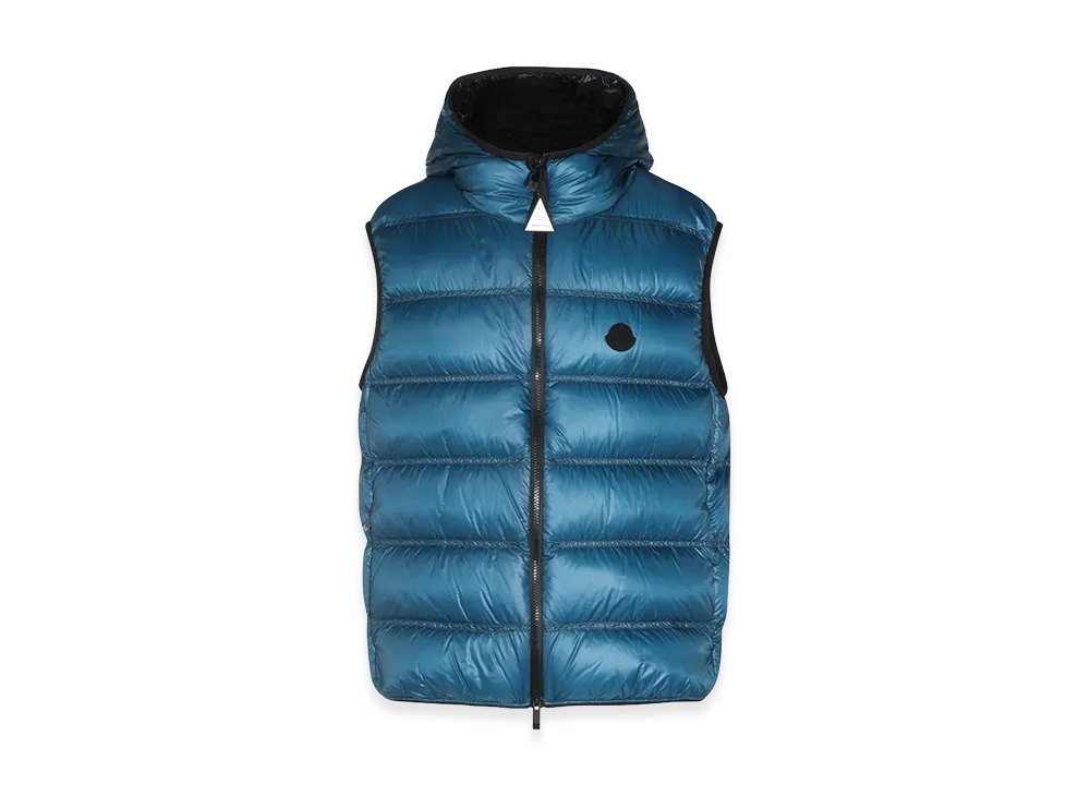 MONCLER Nylon Sleeveless Pantestrel Down Jacket "Blue/Petrol"