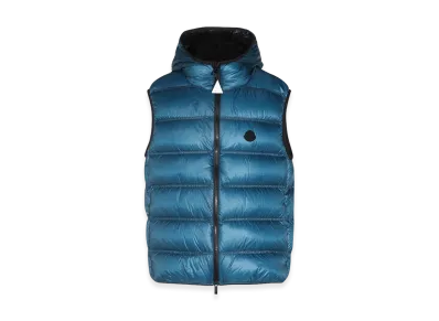 MONCLER Nylon Sleeveless Pantestrel Down Jacket "Blue/Petrol"
