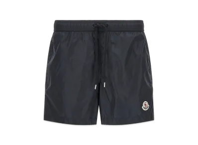 MONCLER Logo Patch Swim Shorts "Blue"