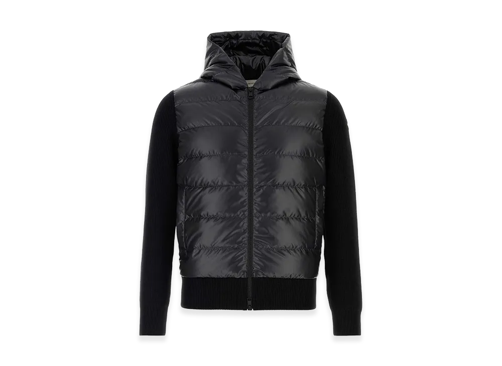 MONCLER Padded Cardigan With Hood "Black"