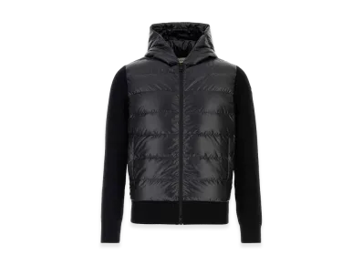 MONCLER Padded Cardigan With Hood "Black"