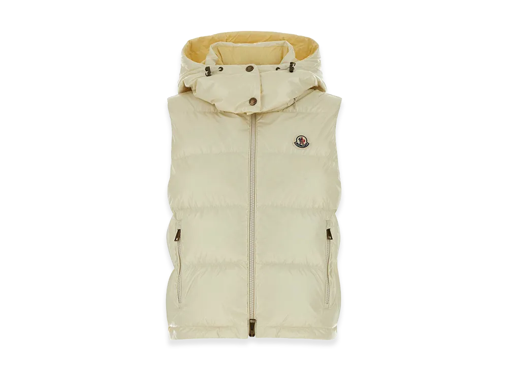 MONCLER Women's Nylon Niverolle Down Jacket "Yellow/Cream"
