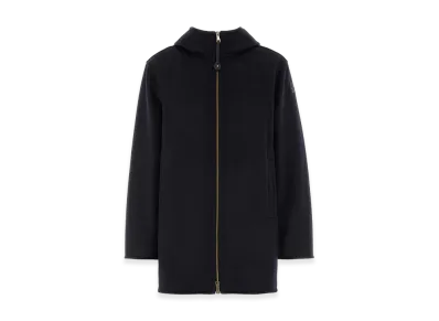 MONCLER Women's Wool Blend Hemiptere Jacket "Dark Blue"