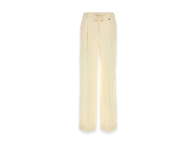 MONCLER Women's Pastel Wool Pant "White/Yellow"