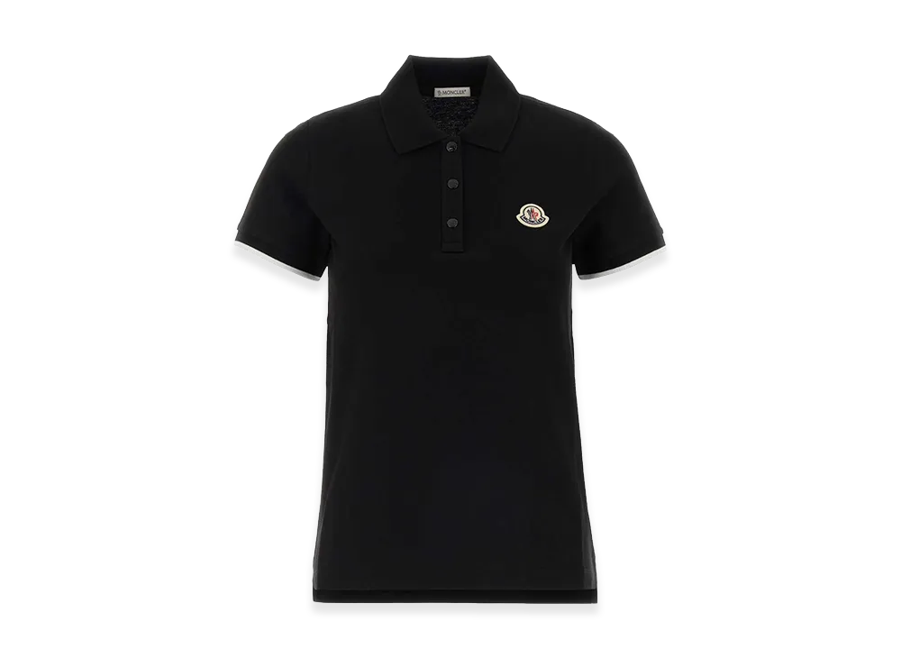 MONCLER Women's Piquet Polo Shirt "Black"