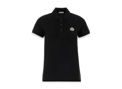MONCLER Women's Piquet Polo Shirt "Black"