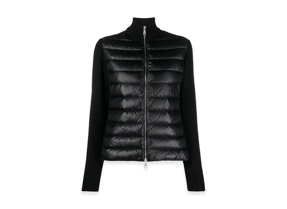 MONCLER Women's Nylon And Wool Cardigan "Black"